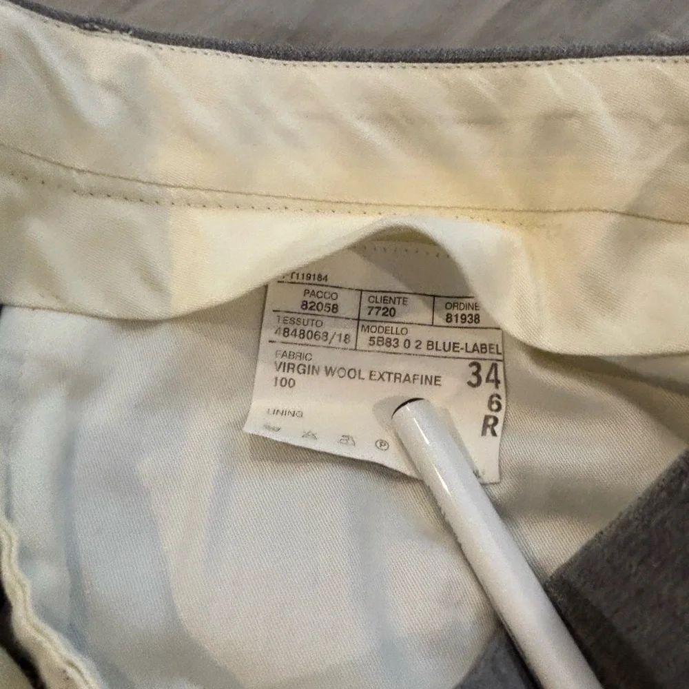 Vintage Polo Ralph Lauren Dress Pants Made In Italy Men’s 34x27 Gray Wool‎
